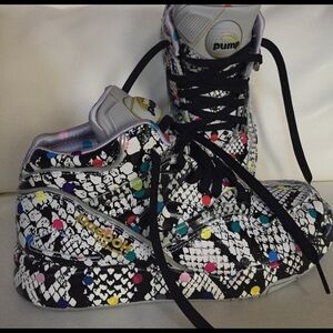 Reebok Black White Multicolor Pump High-Top Sneakers